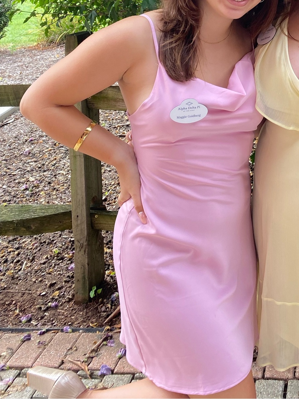 Women’s Satin Slip Dress - Pink
